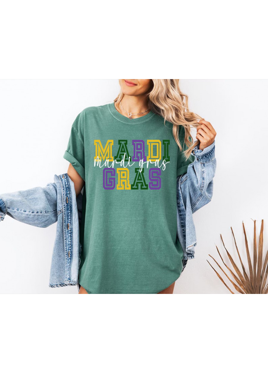 Comfort Colors® Louisiana Mardi Gras Shirt, Fat Tuesday Sweatshirt, Mardi Carnival T-Shirt
