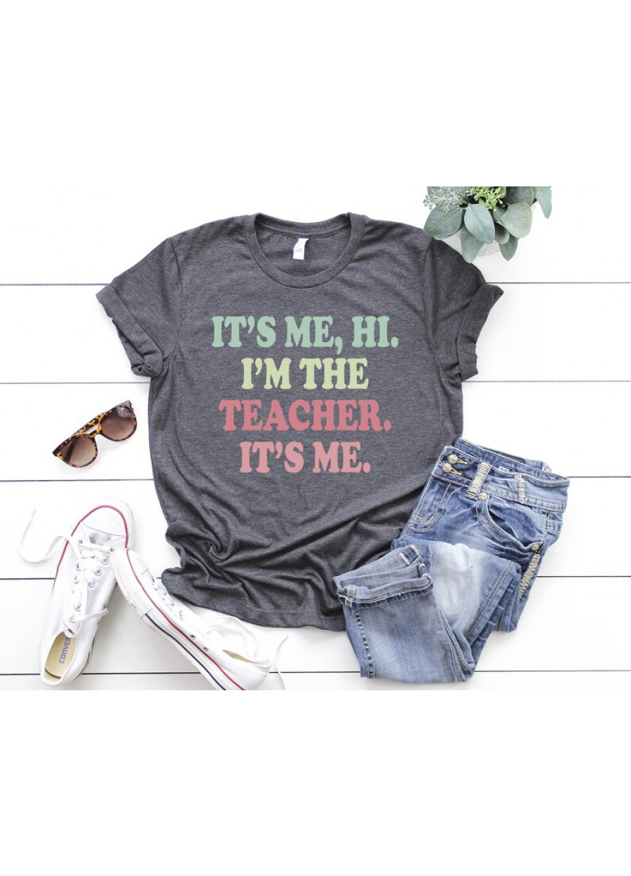 Matching Teacher Shirts, It's Me Hi I'm The Teacher It's Me Shirt, Teacher T-Shirt, Kindergarten Teacher Shirt, Teacher Gift