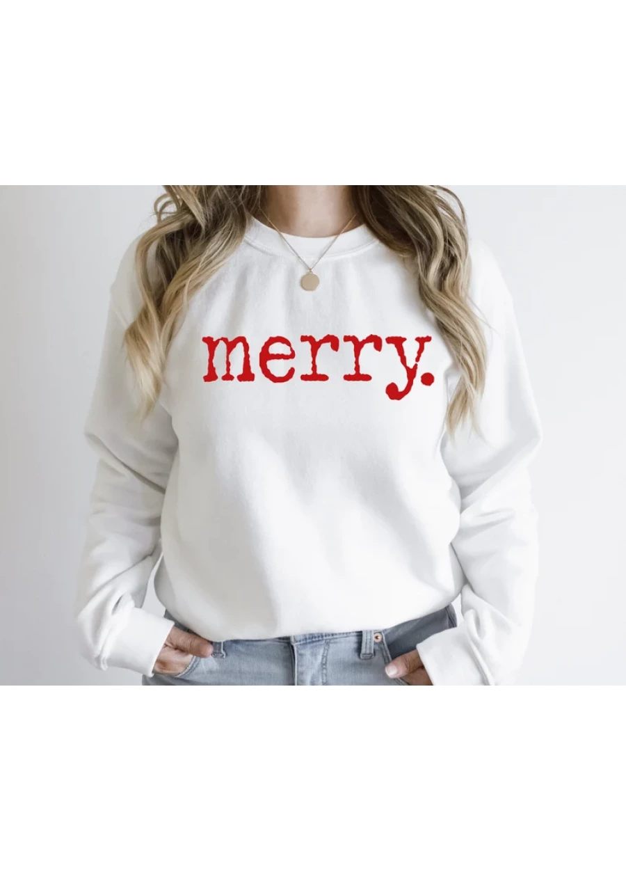 Merry, Unisex Crewneck Sweatshirt, Christmas Outfit, Sweat Shirt, Fall Winter Cozy Outfit