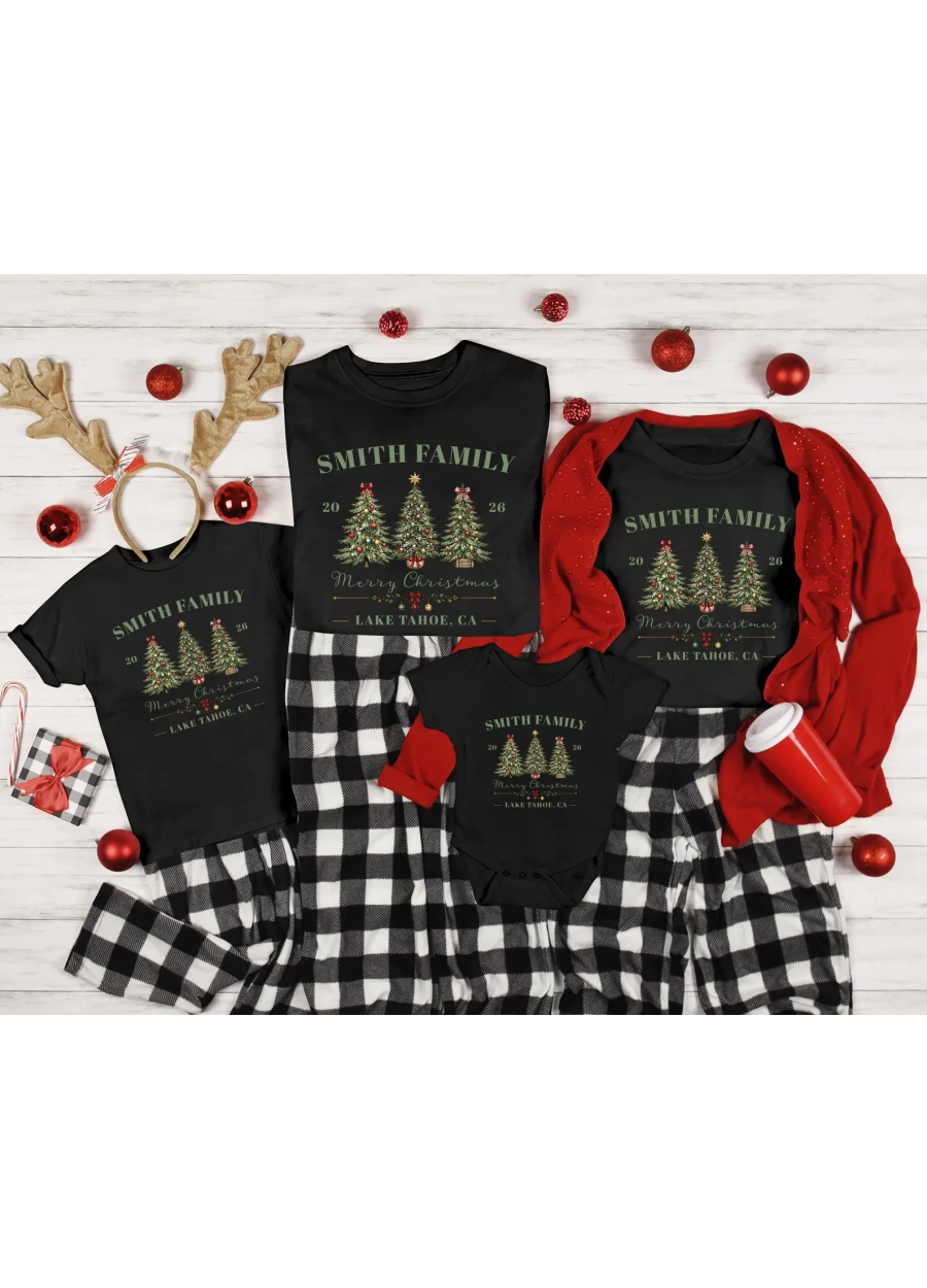 Matching Family Christmas Shirts, Custom Name Xmas Tee, Noel Family Gift