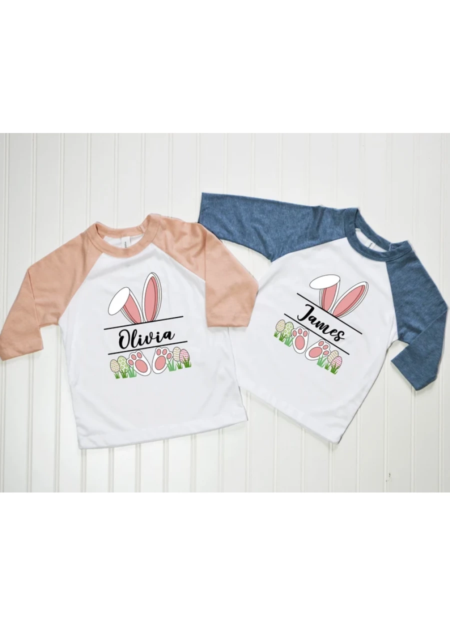 Personalized Easter Bunny Shirt: Custom Name Easter T-Shirt