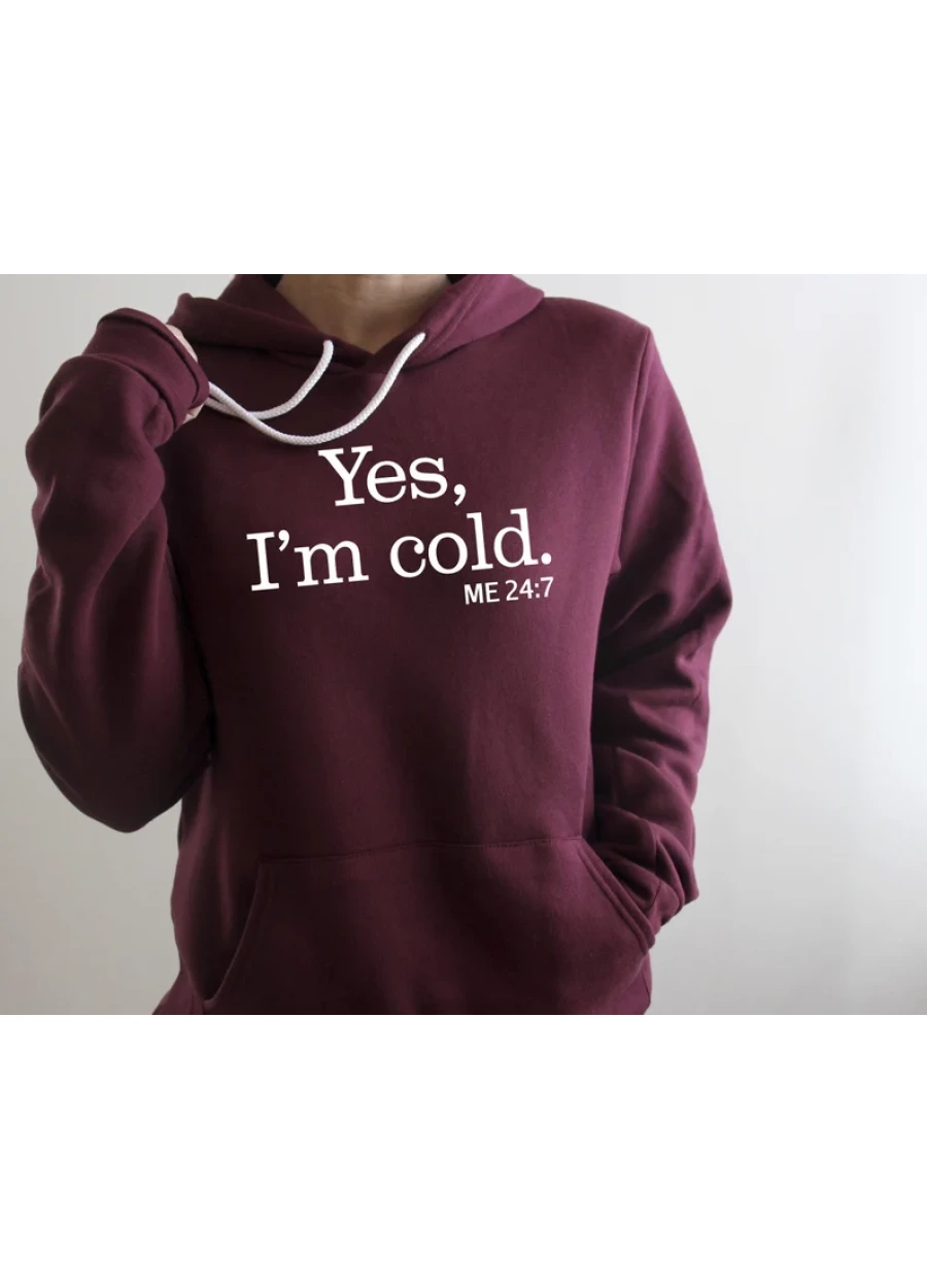 Yes I'm Cold Hoodie or Sweatshirt: Funny Sarcastic Gift