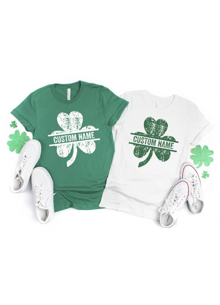 Custom St Patrick's Day Shirt: Personalized Lucky Shamrock T-Shirt