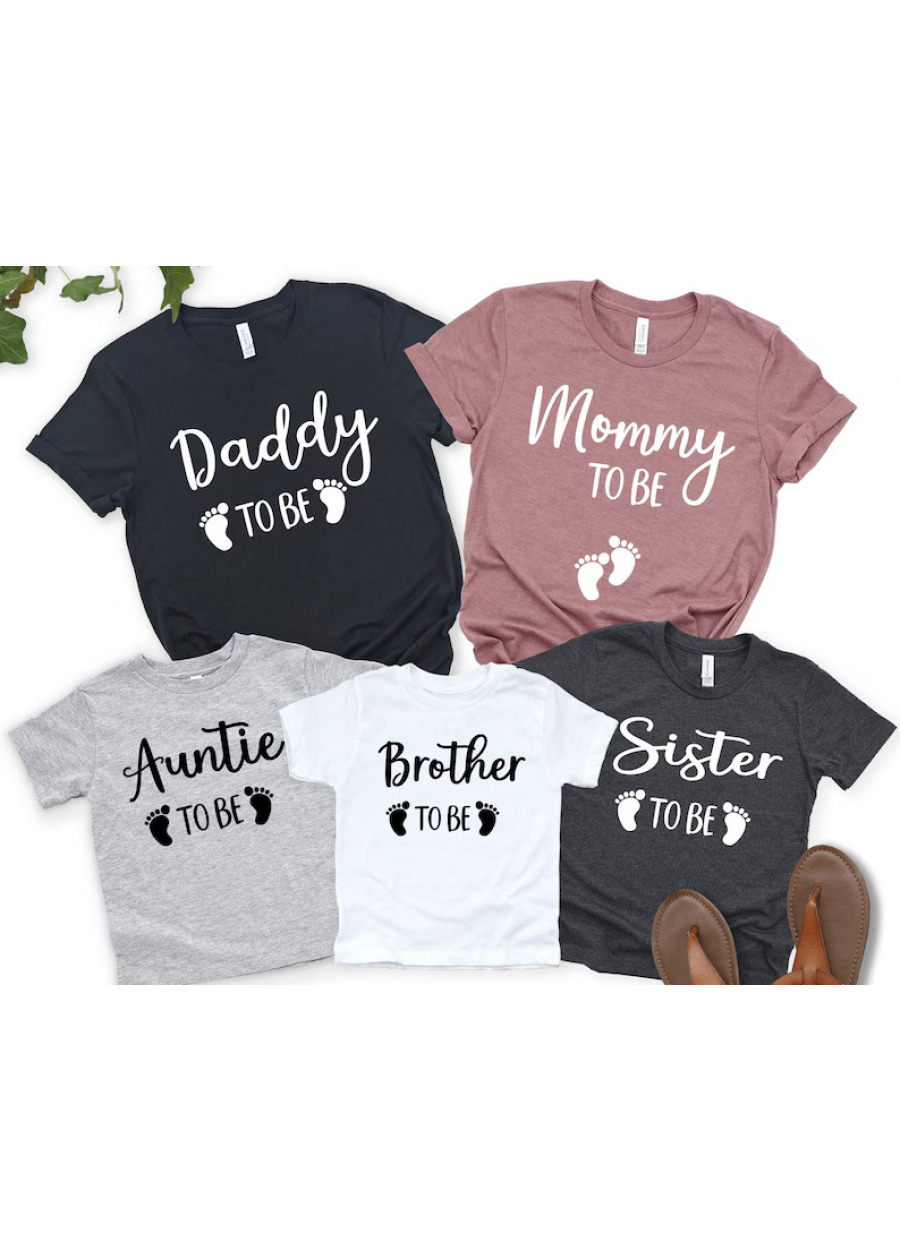 Family Matching 'To Be' Shirt: Baby Shower Tee