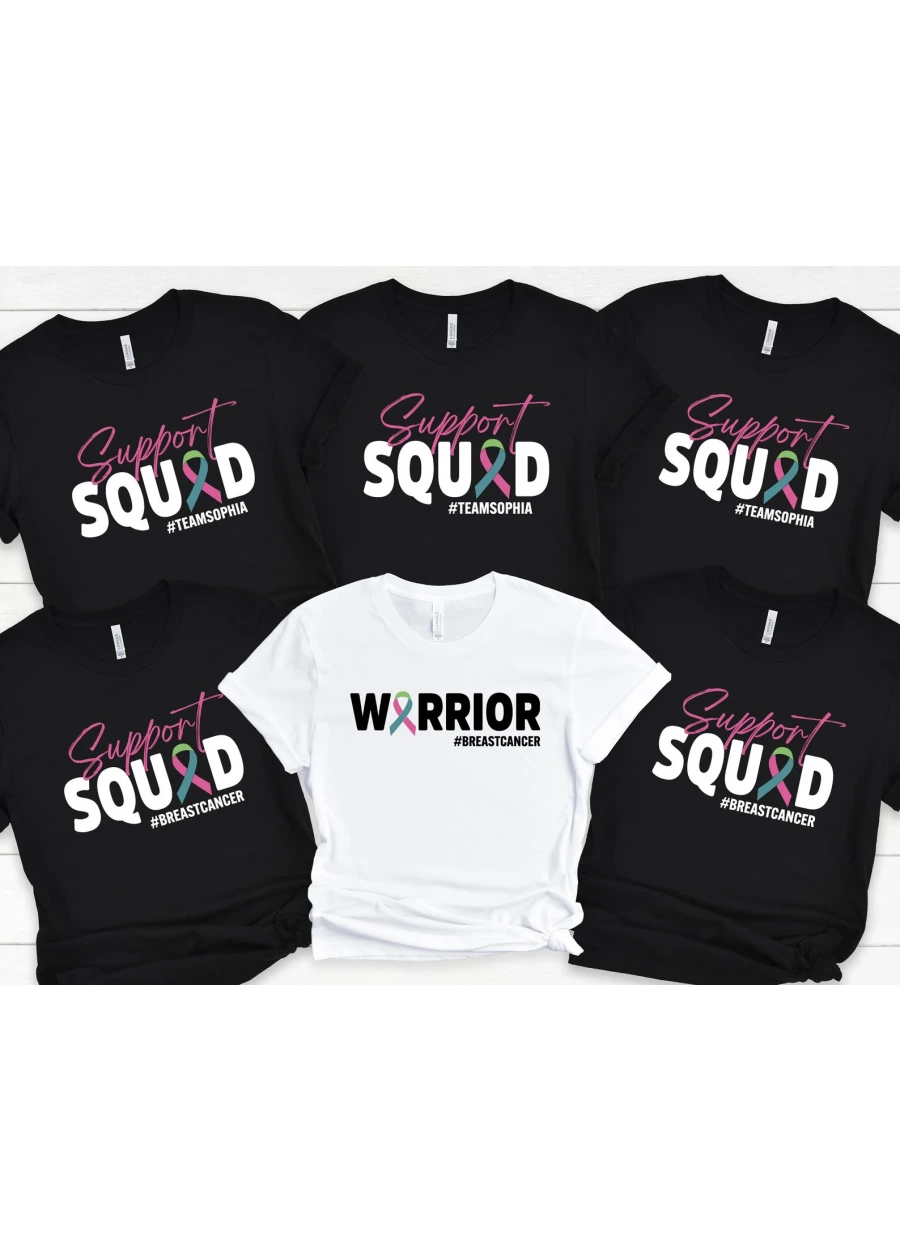 Metastatic Breast Cancer Support Squad Shirt: Warrior Fighter Tee