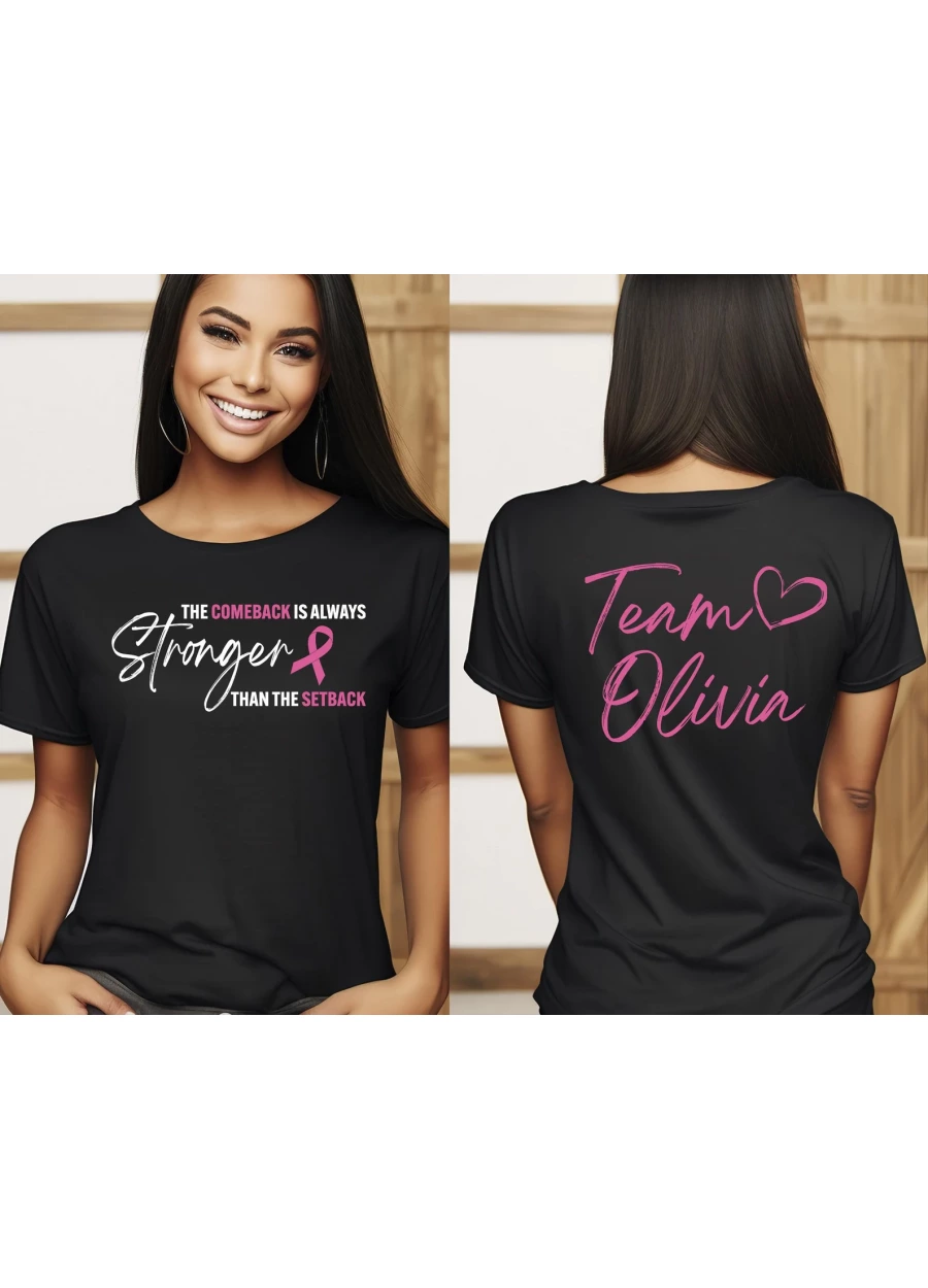 Personalized Breast Cancer Awareness T-Shirt: Custom Team Cancer Tee