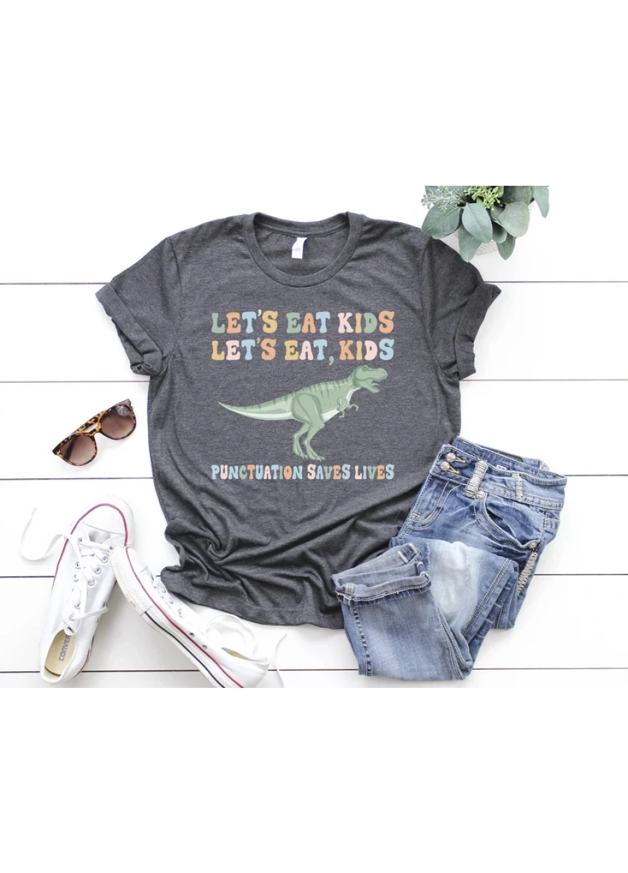 Funny Grammar Shirt, Punctuation Shirt, Eat Kids, Punctuation Saves Lives Shirt, Commas Save Back to School Shirt, English Teacher Shirt
