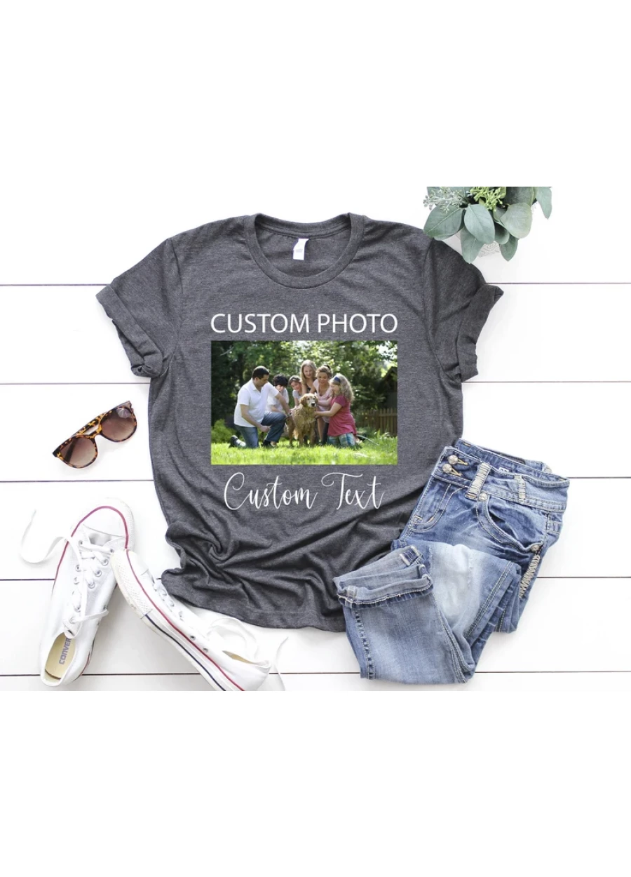 Custom Photo Shirt: Personalized Graphic Tee, USA Made