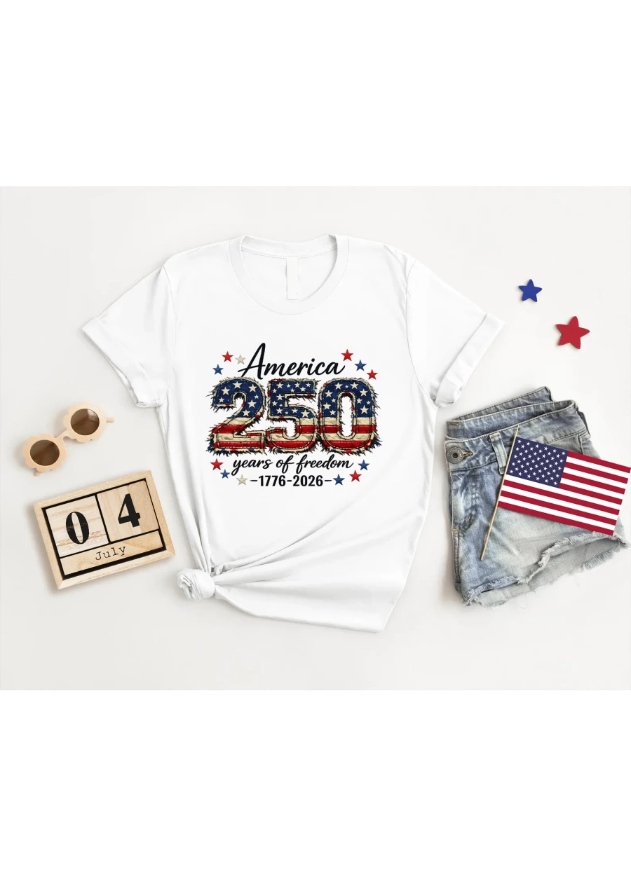Patriotic Shirt 4th of July Shirt, 250th Anniversary USA T-Shirt, 1776- 2026 Independence Day Tee