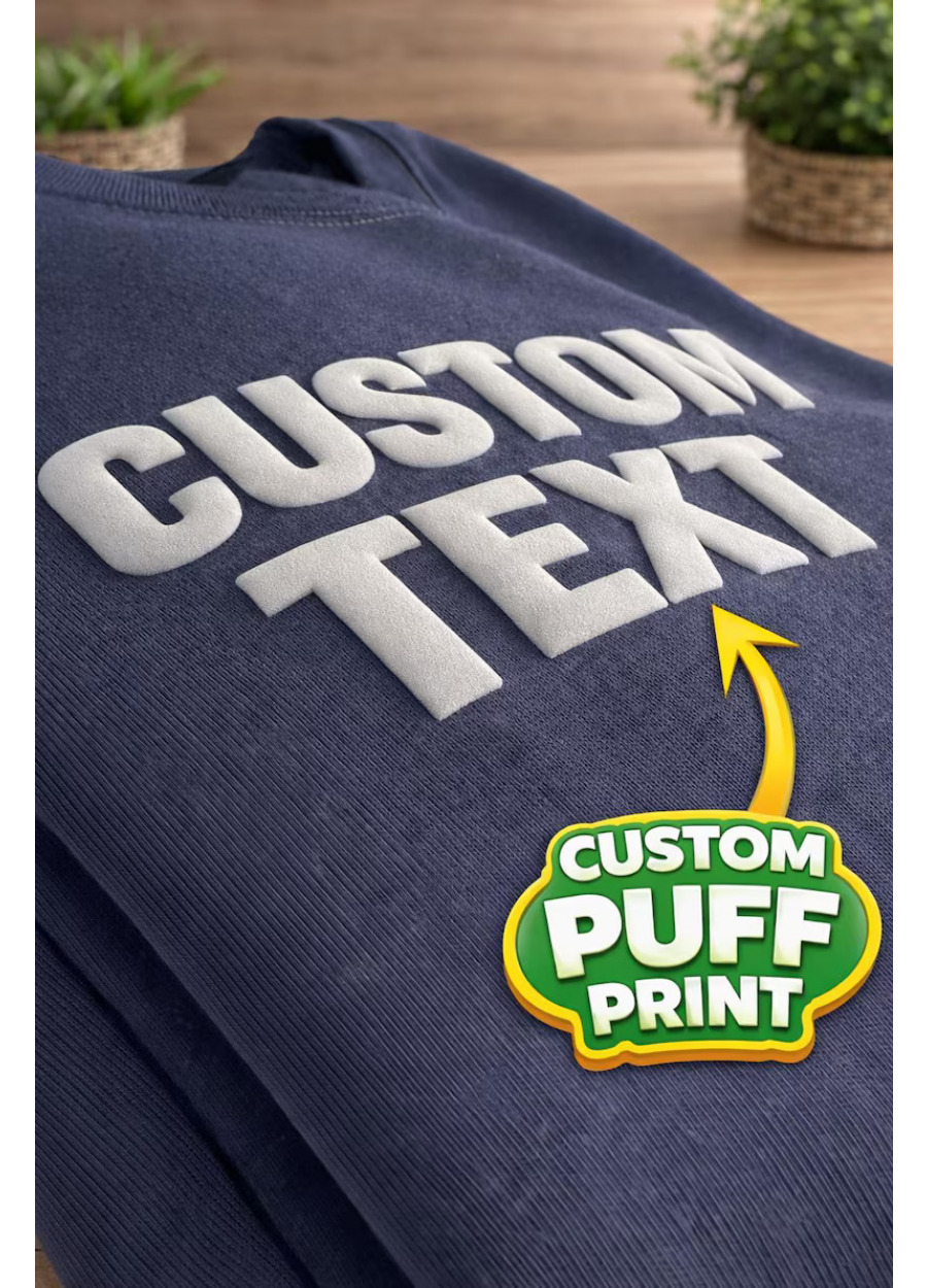 Custom Puff Print Hoodie Sweatshirt – Raised 3D Text Personalized Apparel