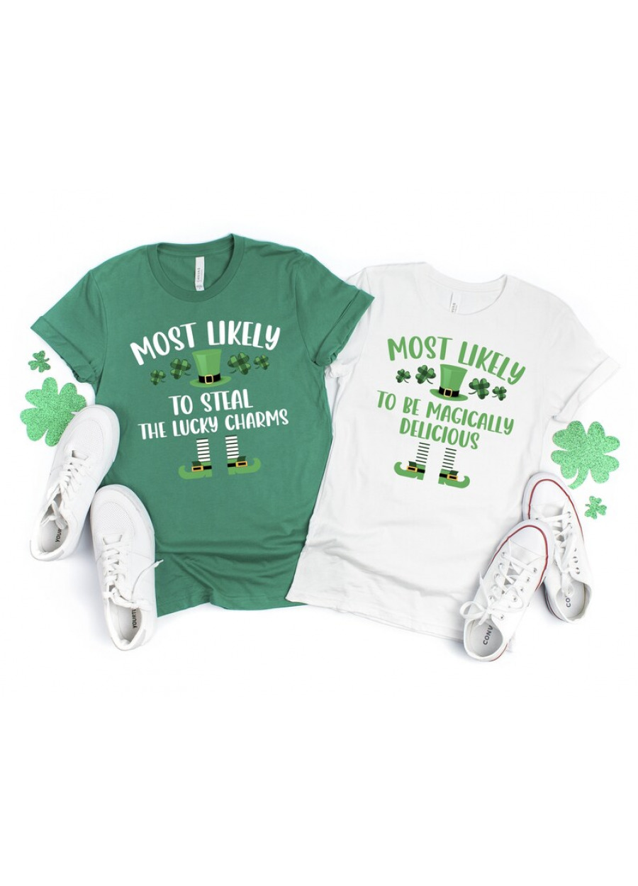 Matching St Patrick's Day T-Shirt, Most Likely To Group Shirts