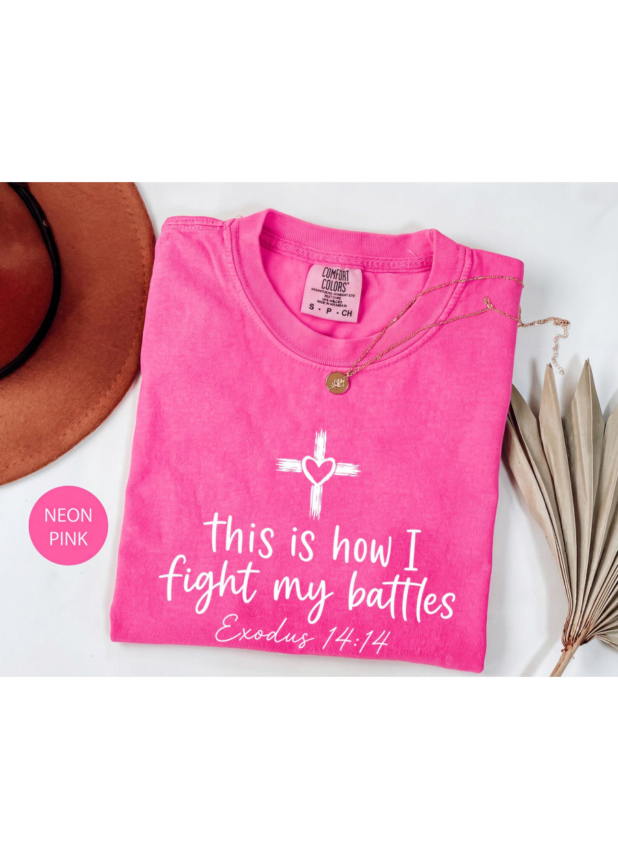 Comfort Colors® Christian Shirt Breast Cancer Awareness, Womens Cancer Fighter Bible Verse Tshirt, Chemo Warrior Gift