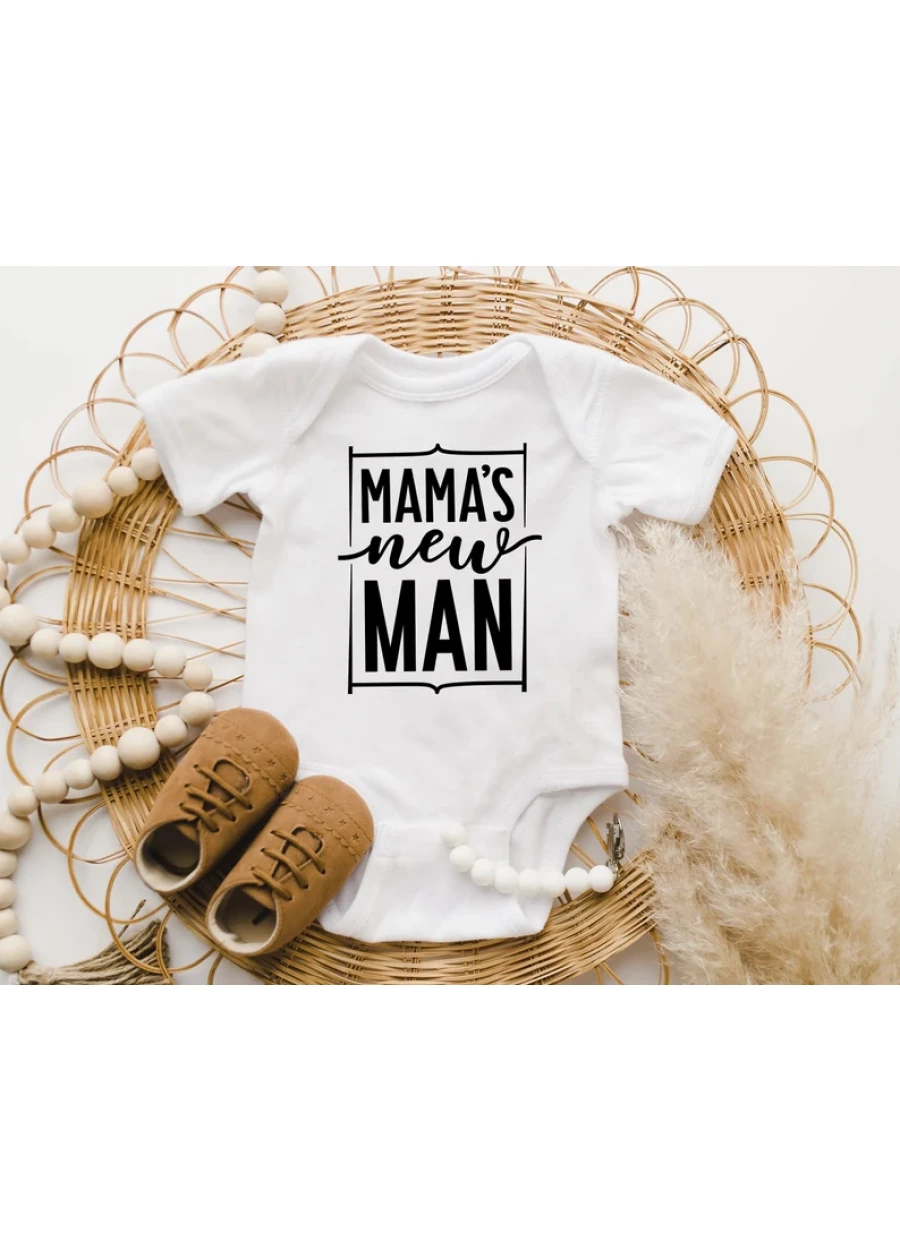 Mama's New Man Baby Onesie® - Boy Newborn Clothes
