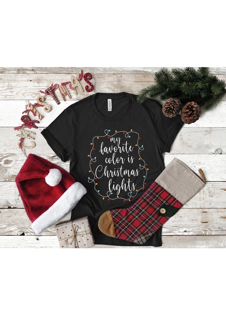 Christmas Lights Tee: Merry Christmas Family Matching Shirt