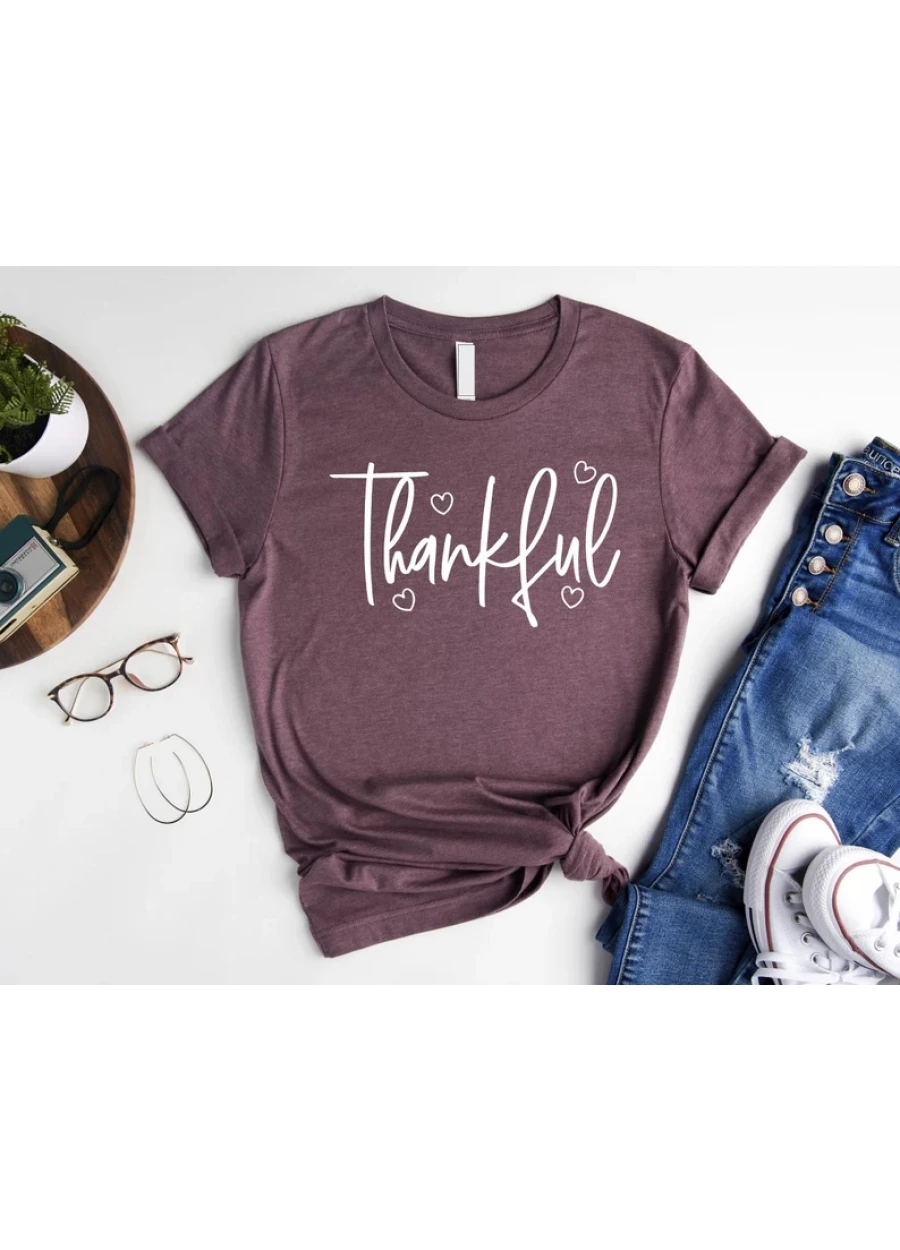 Thankful Thanksgiving Shirt: Women's Fall Tee