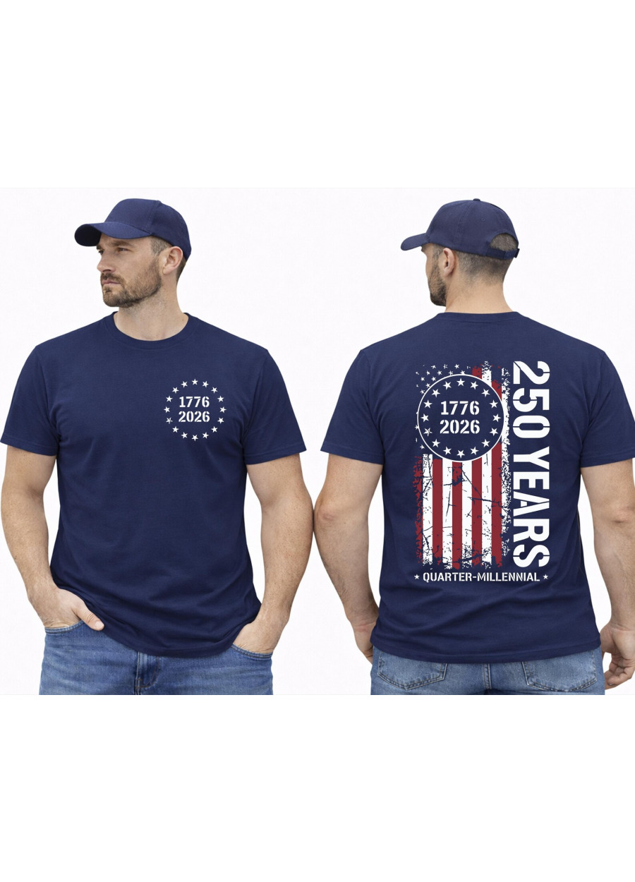 USA 250th Anniversary T-Shirt, 1776-2026 Patriotic Tee