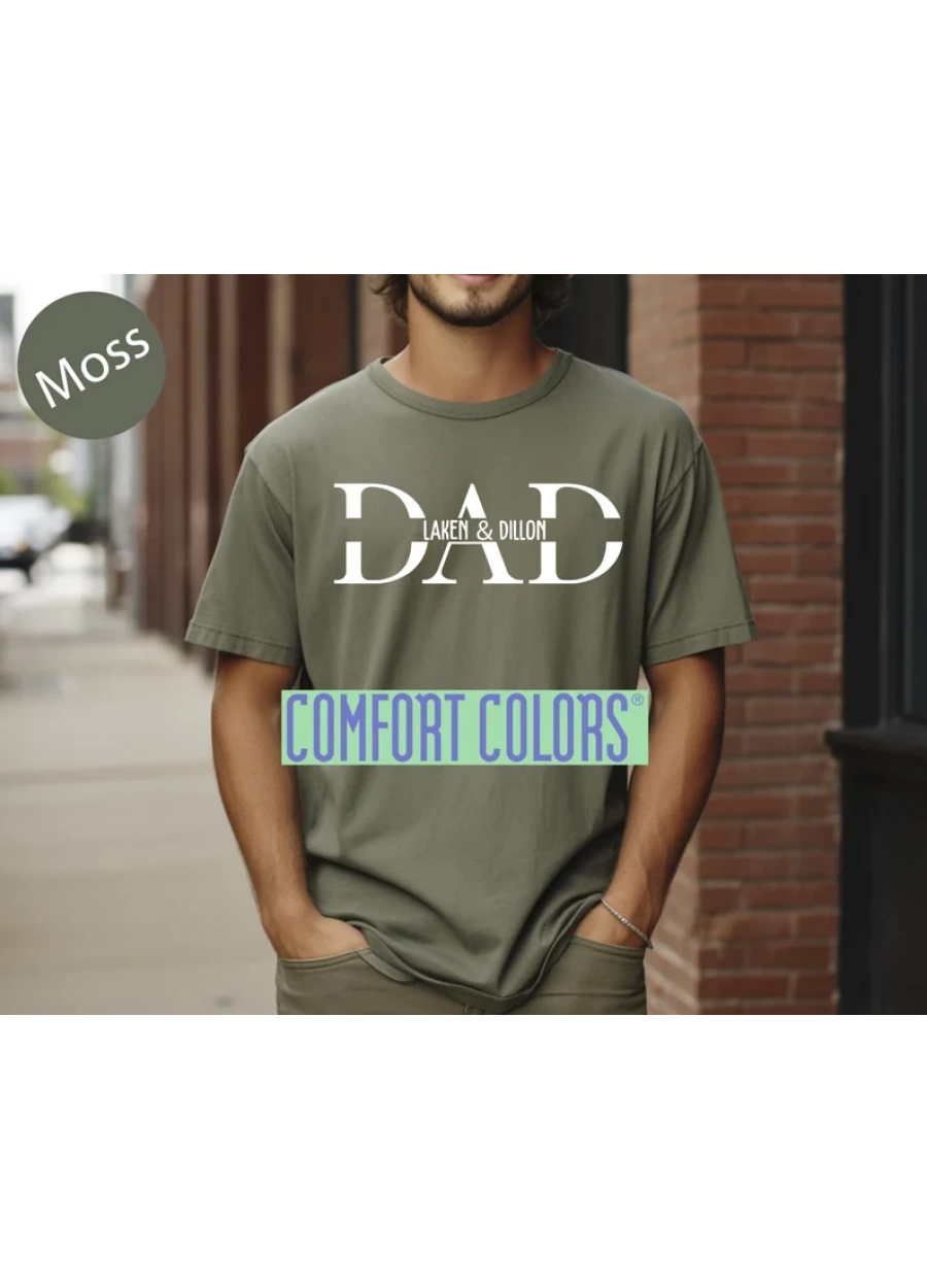 Comfort Colors® Custom Dad Shirt With Kids Name, Fathers Day Gift, Personalized Dad Shirt, Dad Announcement Shirt, Daddy Shirt,New Dad Shirt