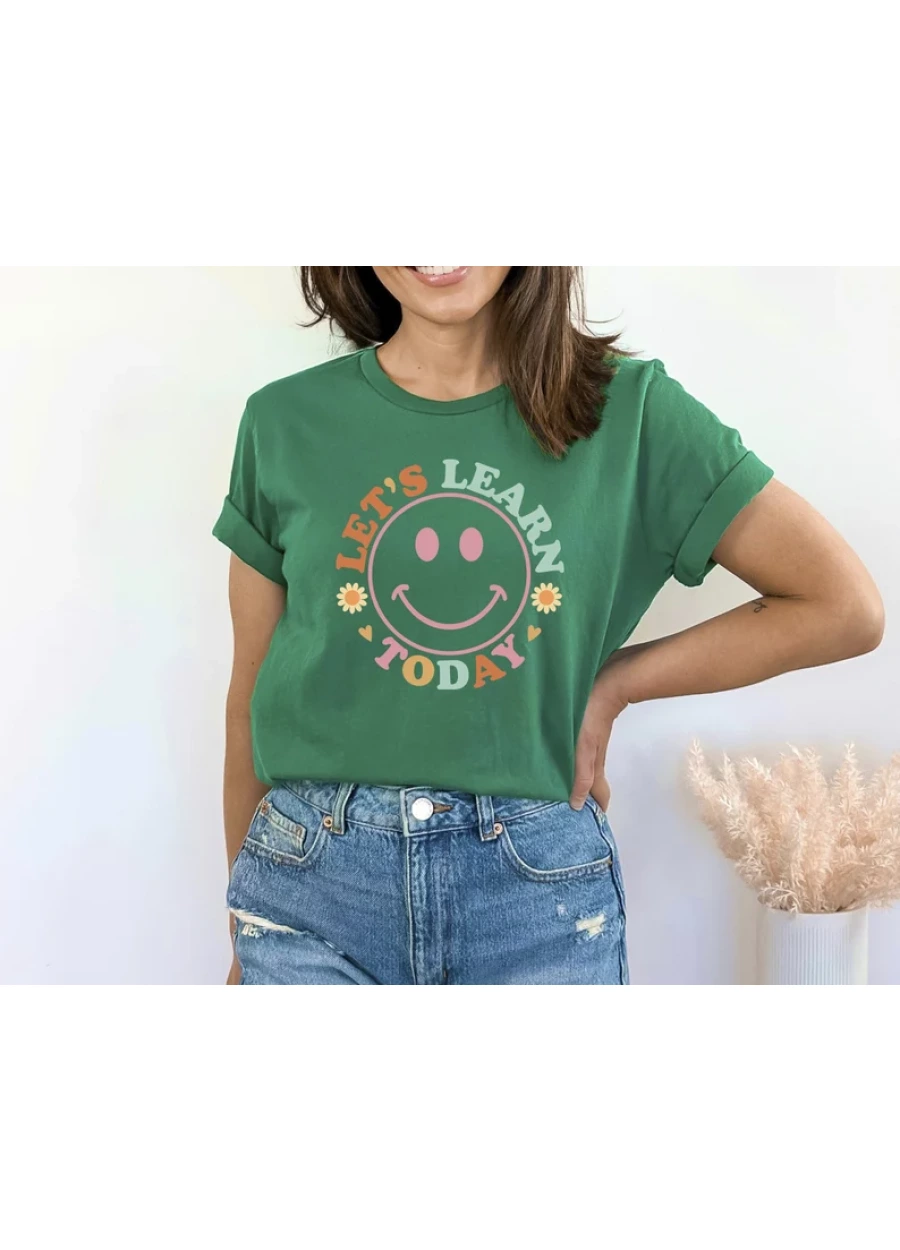 Let's Learn Today Teacher Shirt: Retro Inspirational Tee