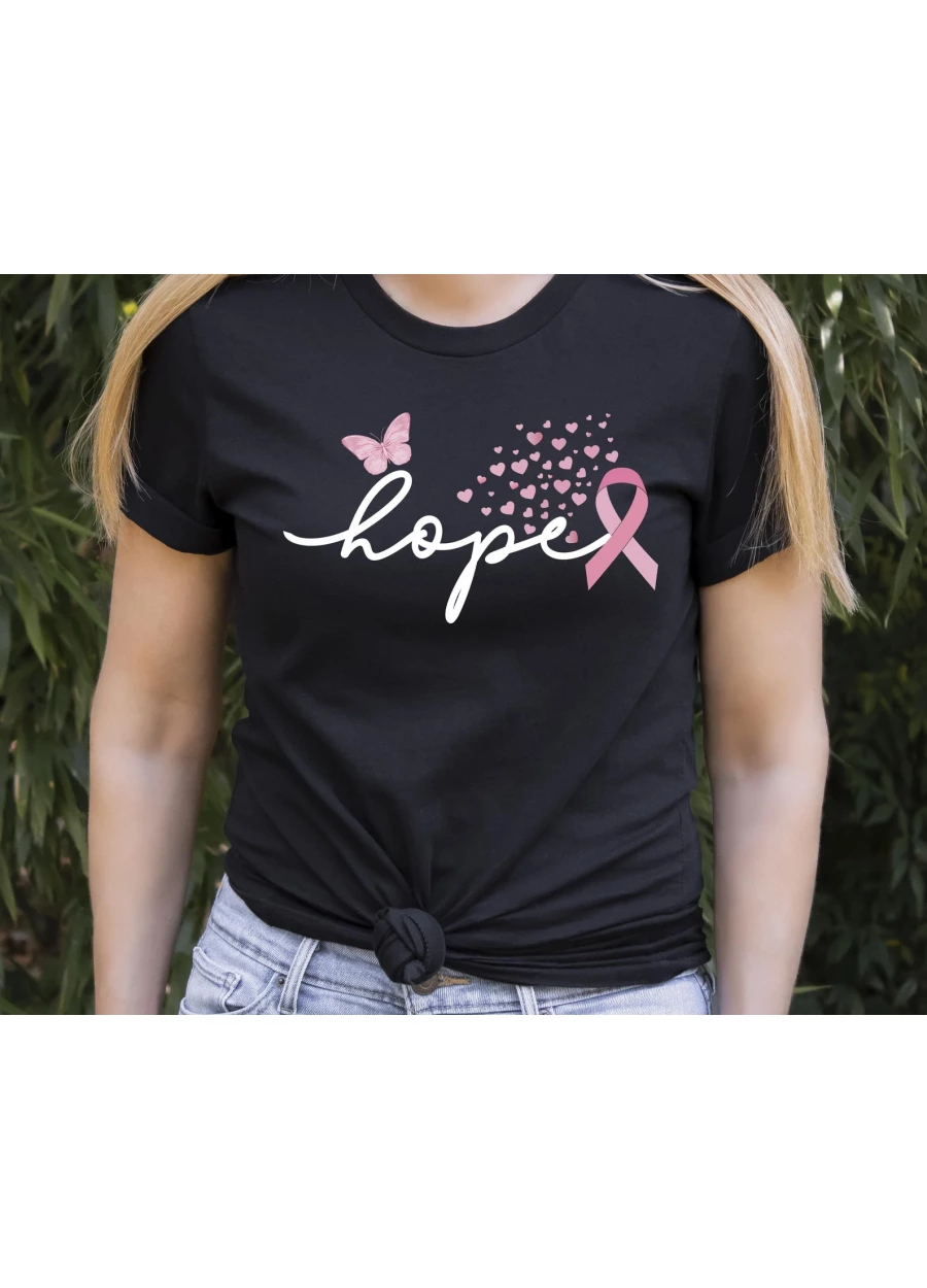 Breast Cancer Awareness T-Shirt: Hope Ribbon Tee