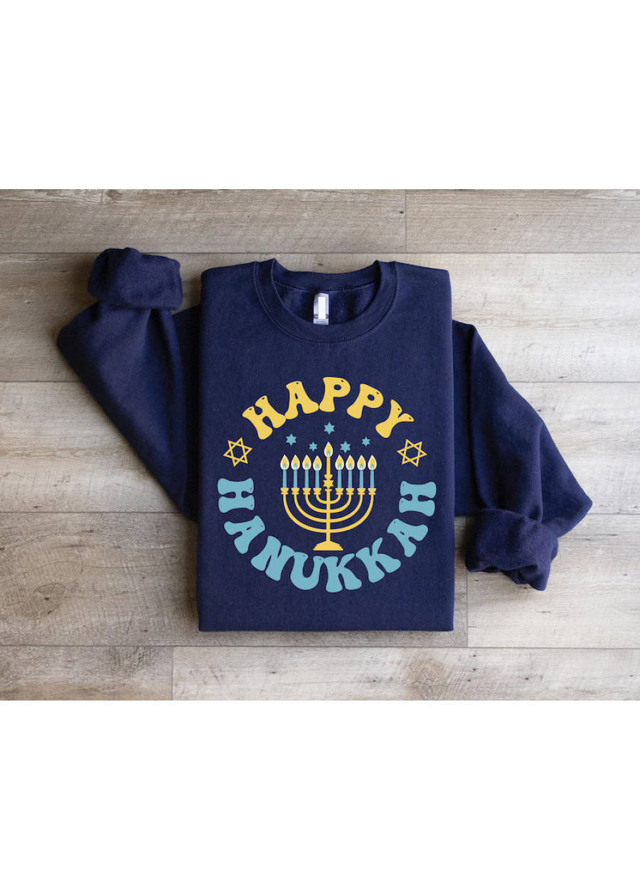 Happy Hanukkah Sweatshirt: Funny Jewish Family Chanukah Sweater