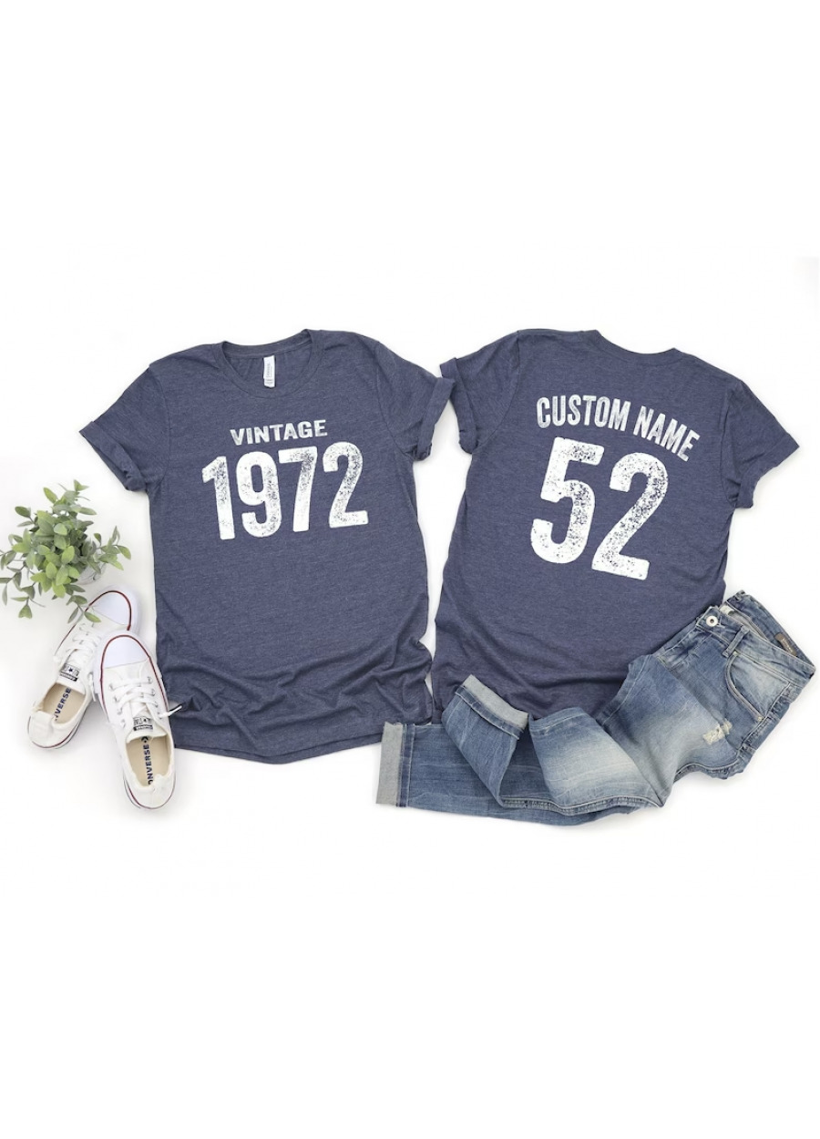 Vintage 1972 Shirt: Custom 52nd Birthday Shirt