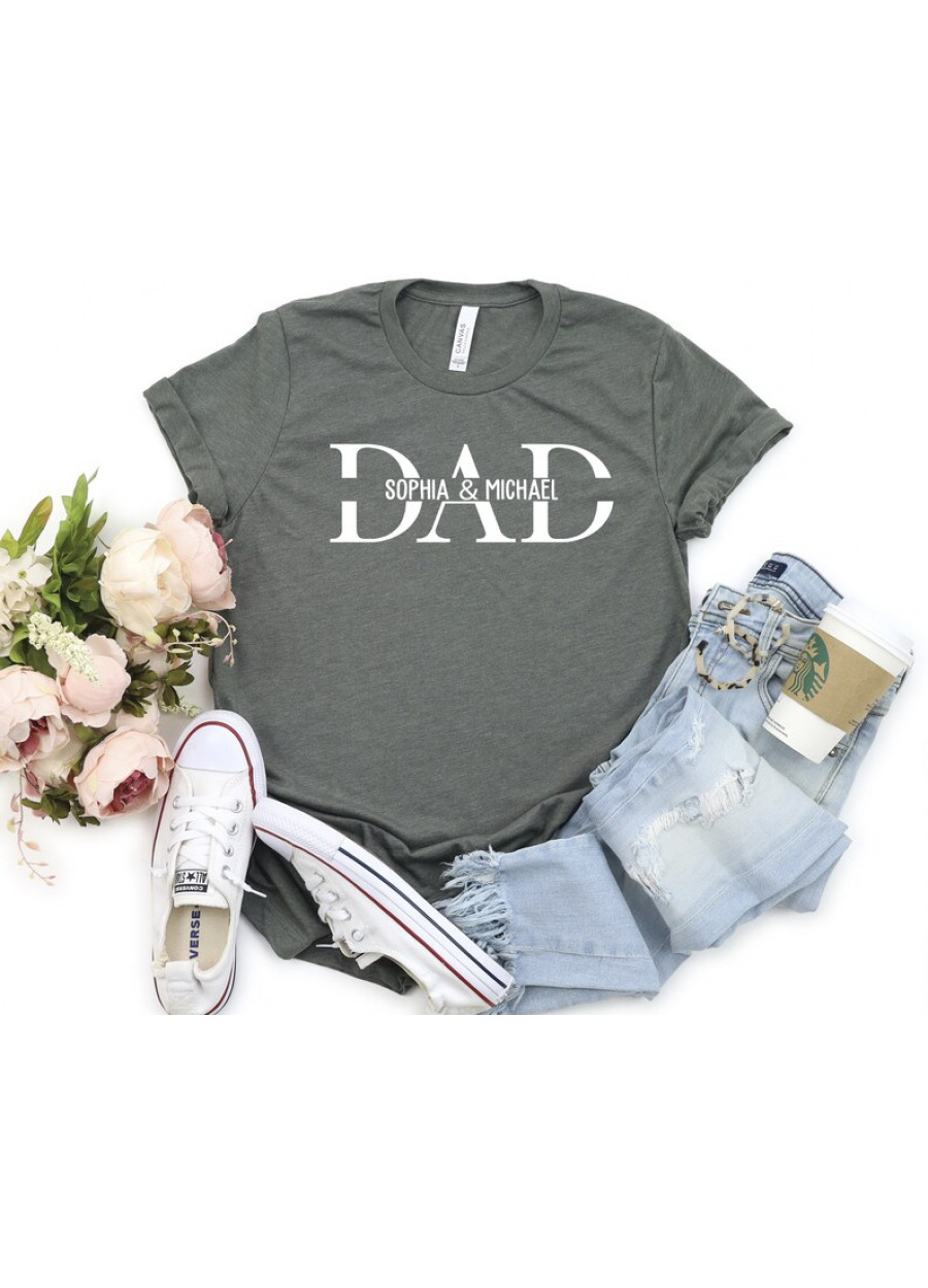 Custom Dad Shirt, Dad Shirt With Kids Names, Father's Day Gift, Personalized Dad Shirt, New Dad Shirt, New Dad Gift, Custom Kids Names Shirt