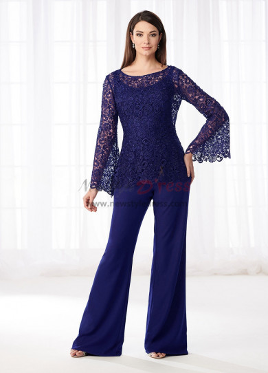 Royal blue  Mother of the bride Trousers suit Women