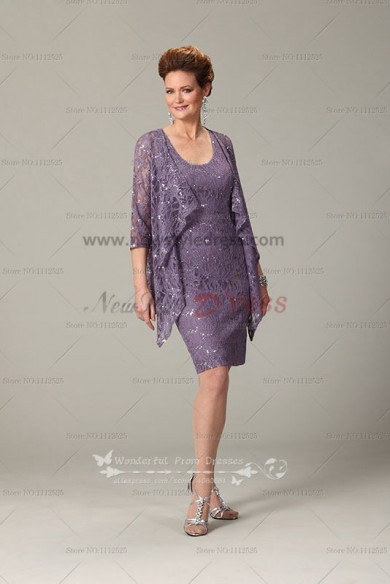 New Arrival Elegant Grape lace mother of the bride dresses outfits cms-049