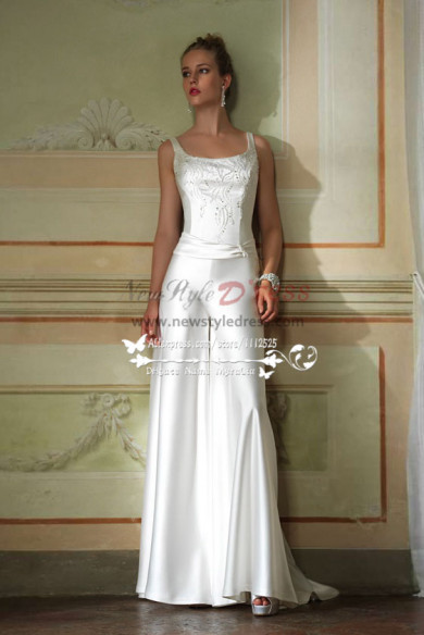 Elegant wedding  jumpsuit dress with hand beading white soft satin bridal pants  wps-031