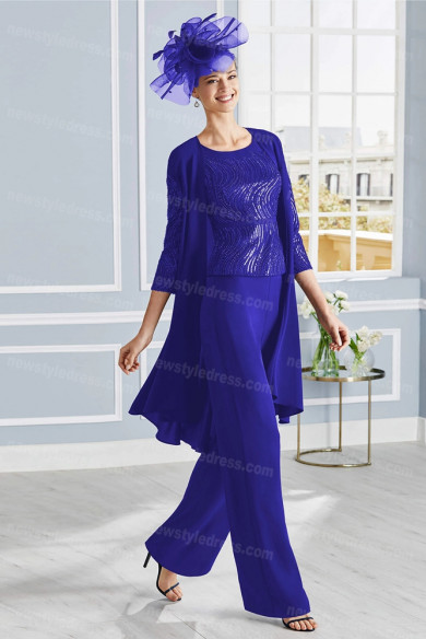 Royal Blue Mother of the bride Trousers sets women