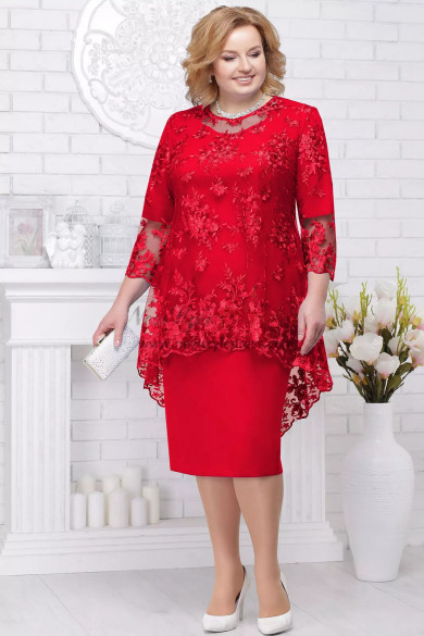 Red Lace Mother of the bride dresses Plus size women