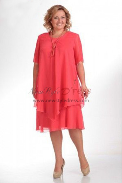 Modern Plus Size Watermelon Mother Of The Bride Dresses nmo-368
