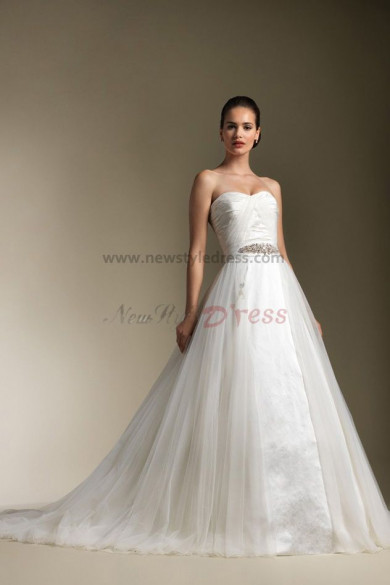 Modern Princess Multilayer Dressy Sweep Train wedding dress nw-0305