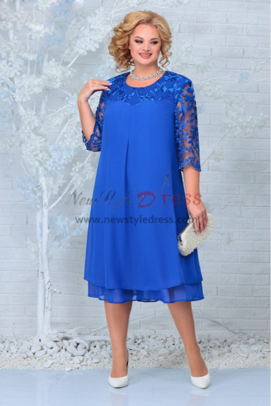Comfortable Chiffon Mother of the Bride Dresses, Customized Plus Size Royal Blue Women