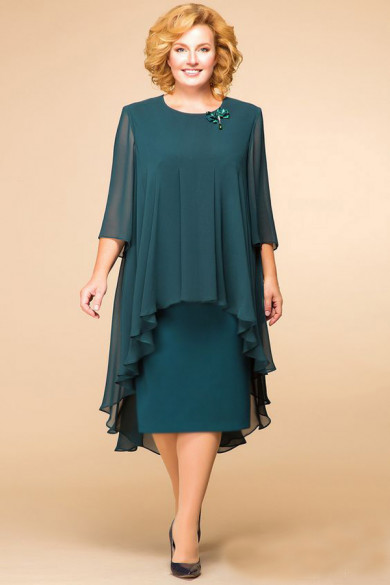 Dark Green Plus Size Modern Mother Of The Bride Dresses nmo-361