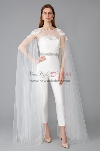 Hot Sale Modern Bridal Jumpsuit for Wedding,Costumes De Mariée De Mariage wps-264