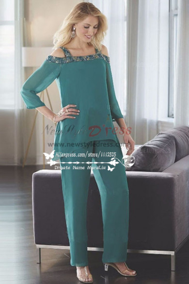 Glamorous Off the Shoulder mother of the Pants Suit nmo-275