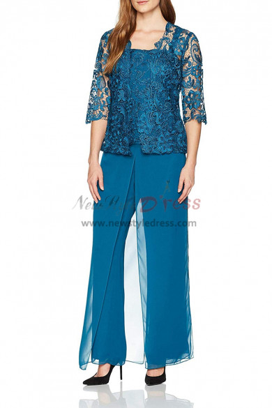 Greenblack Hunter lace Mother Of The Bride Pant Suits outfit dress nmo-492