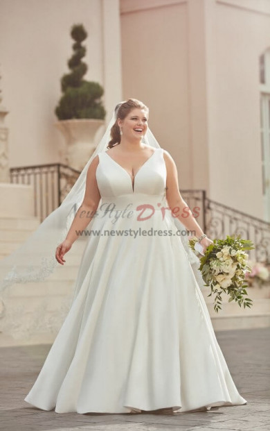 2023 Spring Plus Size A-line Wedding Dresses, Gorgeous Garden Sweetheart Bride Dresses bds-0037