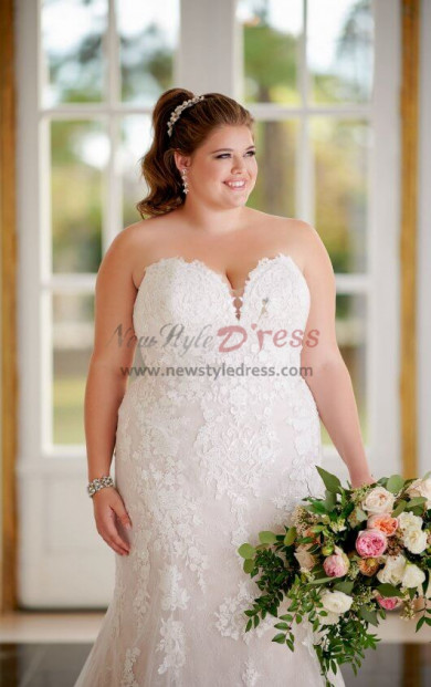 2023 Spring Plus Size Outdoor Wedding Dresses, Sweetheart Zipper-Up Bride Dresses bds-0036