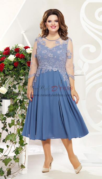 Sky Blue A-Line Tea-Length Mother Of the Bride Dresses,Vestidos de la madre de la novia nmo-832