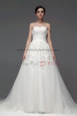 Red Lace Wedding Dresses Elegant Chapel Train nw-0115