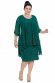 Modern Plus Size Dark Green Sequins Lace Mother Of The Bride Dresses nmo-365