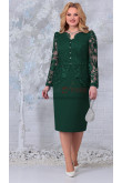 2023 Sleeve length Mid-Calf Green Mother of the Bride Dresses, Dressy Appliques Wedding Guest Dresses mds-0022-6