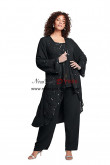 3PC Charming Hand Beading Black Women's Outfits, Wedding Guest Pant Suits nmo-862-1