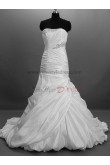Asymmetry Chest Appliques Draped Chest with beading Chapel Train Princess Satin Crystal Lace Up Wedding dresses nw-0028 