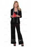 Black three piece cheap mother of the dress pant suits with Sequins nmo-033