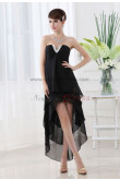Chiffon Sweetheart Glamorous Black Tiered Asymmetry Homecoming Dresses nm-0054
