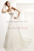 Elegant Chiffon Strapless Empire Summer Beach Wedding Dress nw-0284