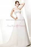 Elegant Empire Ivory Chiffon Beach Wedding Dress nw-0281